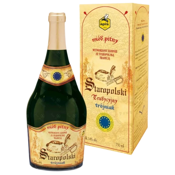 Apis Miód Pitny Trójniak Staropolski 0,75L 14% Vol. w kartonie