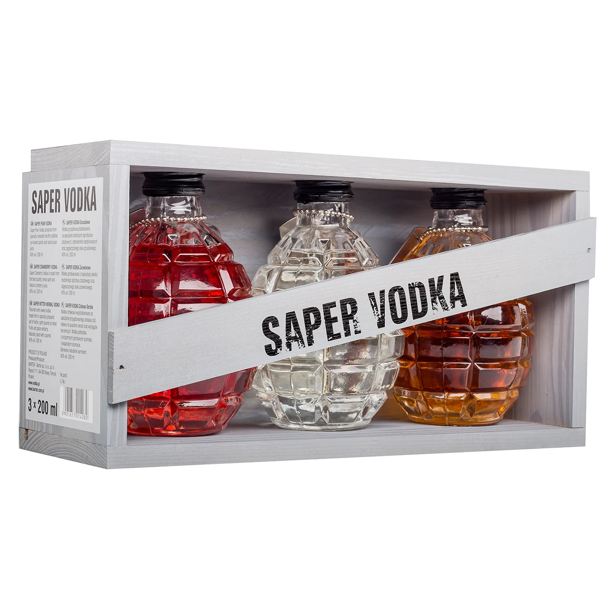 Saper Wodka 3 x 0,2L 40% Vol. w skrzynce