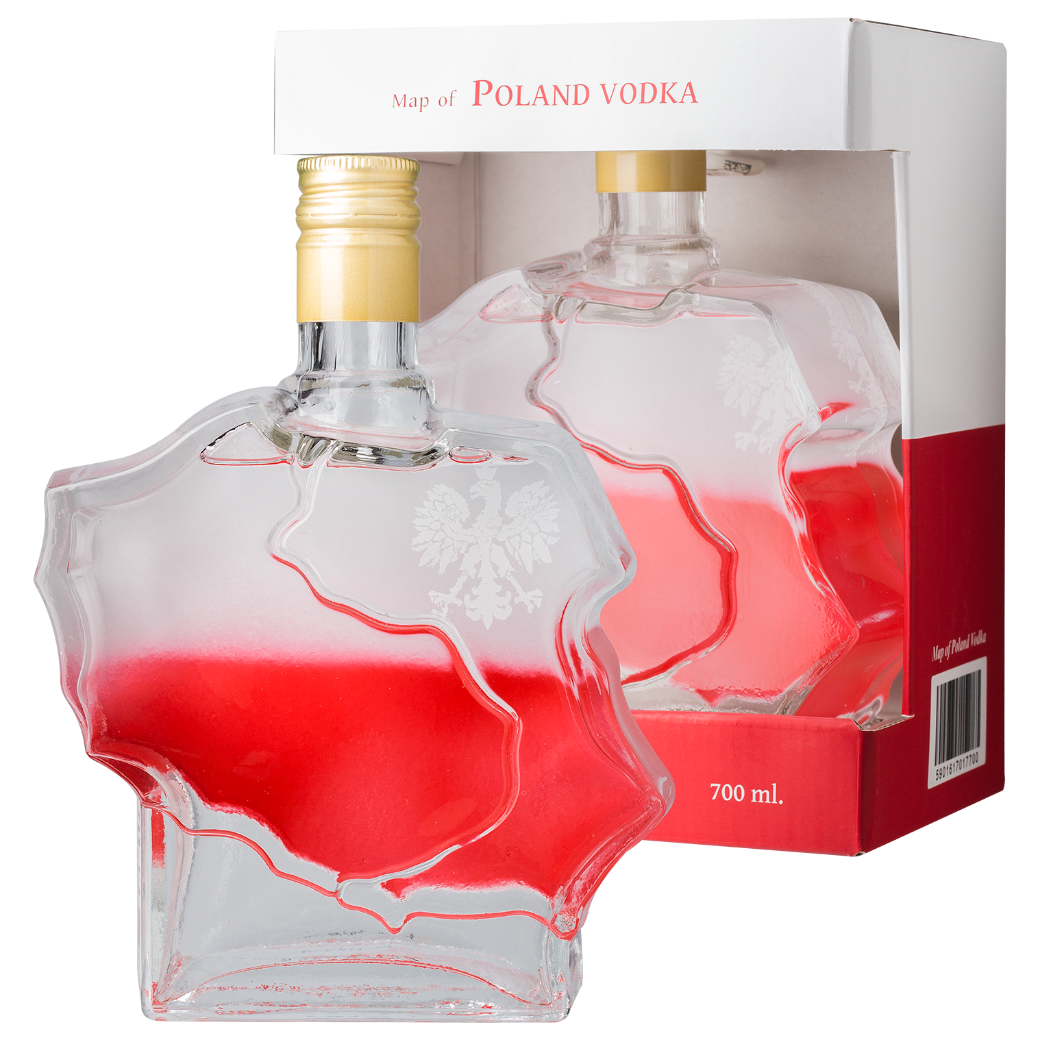 Bartex Map of Poland Flag Wódka 0,7L 40% Vol.